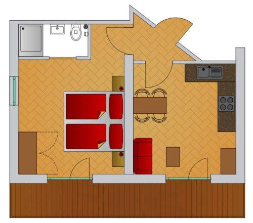 침실 1개 아파트, Haus Renate