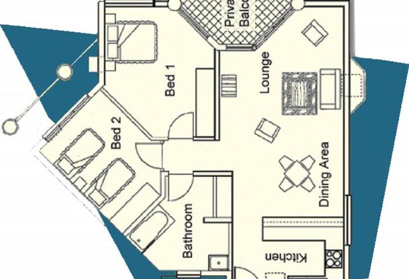 침실 2개 아파트, Citysider Cairns Holiday Apartments