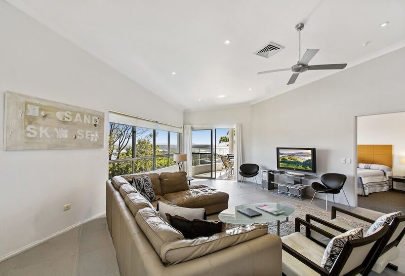 3침실 디럭스 아파트 바다 전망, The Lookout Resort Noosa
