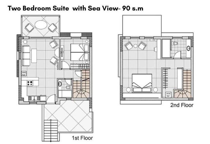 2 Bedrooms Suite Sea View, Avaton Luxury Beach Resort   Relais & Chateaux
