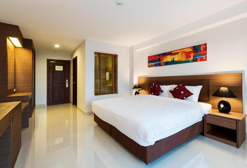 חדר דחוקס עם מיטת קינג, Riche Hua Hin Hotel   Sha Plus