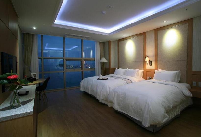 اتاق لوکس با چشم‌انداز دریا, Benikea Hotel Yeosu