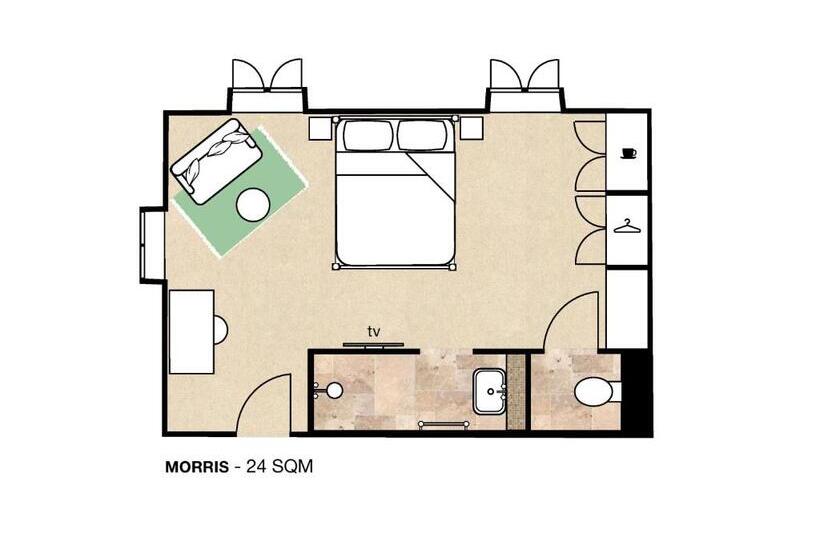 キングサイズベッドのスタンダードルーム, Abbots Grange Manor House