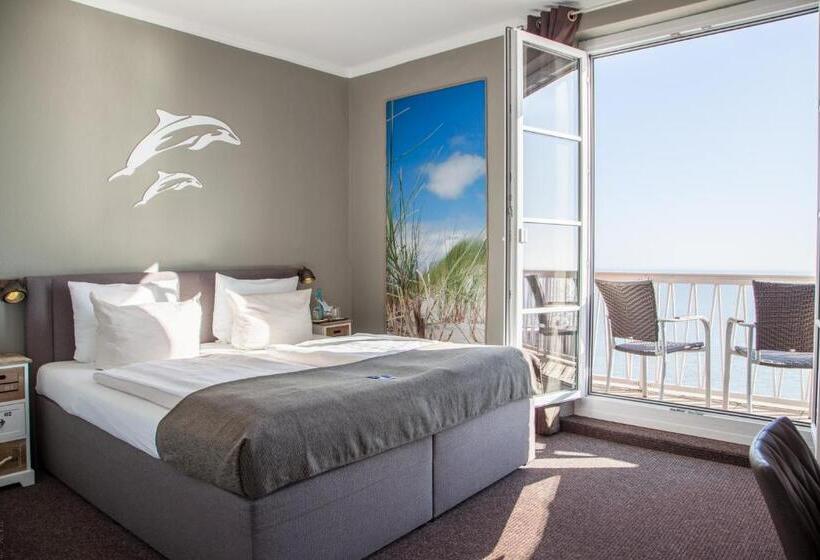스탠다드 발코니 룸 바다 전망, Akzent Strandhotels Seestern, Delphin & Lachs