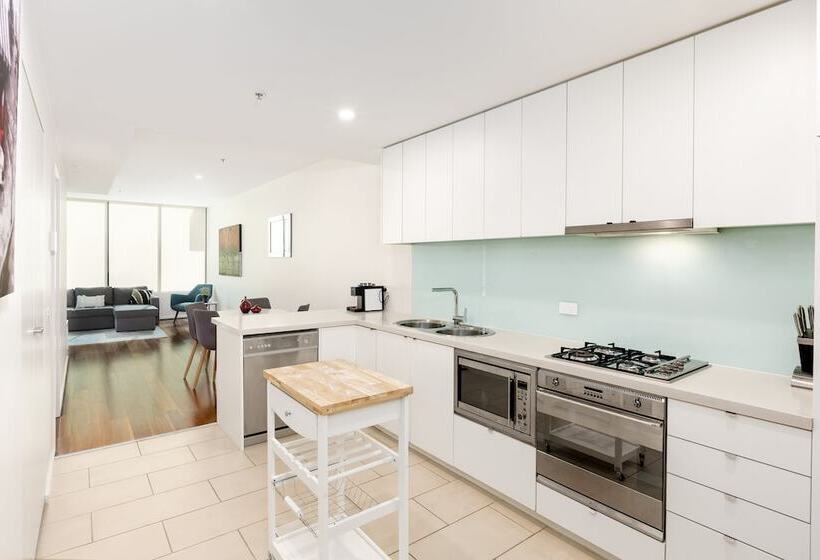 발코니가 있는 2 베드룸 아파트, Melbourne Holiday Apartments Flinders Wharf