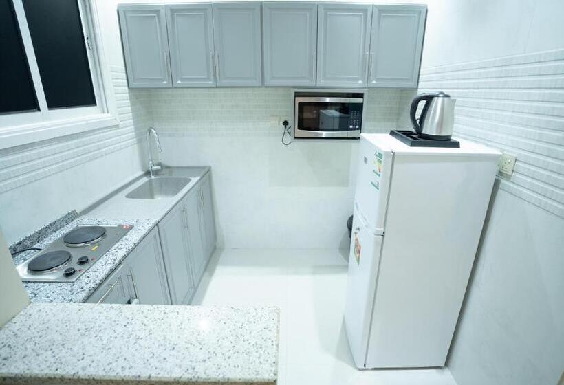 침실 2개 아파트, البرج الازرق شقق فندقية Alburj Alazraq