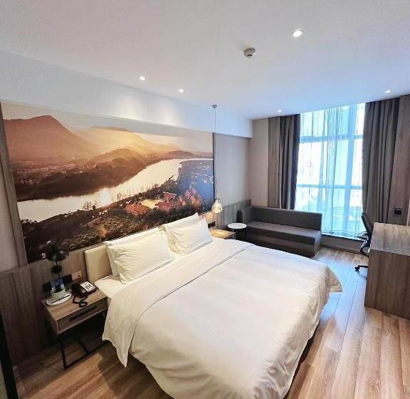 غرفة سوبيريور مطلّة علي النهر, Atour Hotel Ningbo Laowaitan