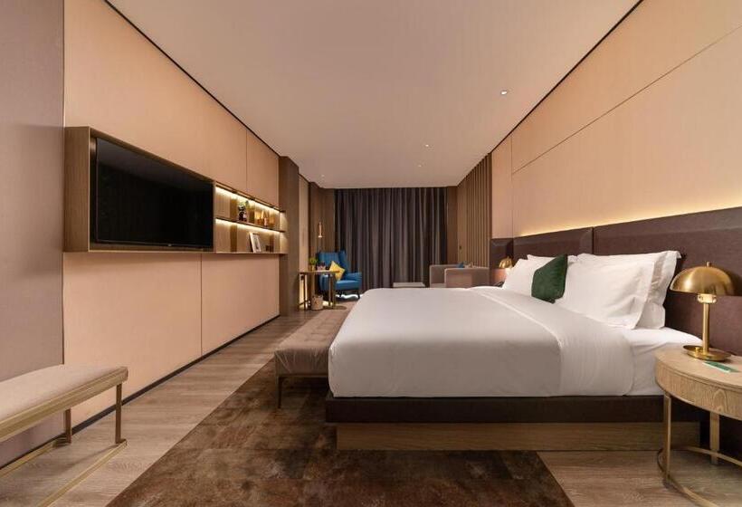 غرفة ديلوكس سرير كينج, Echarm Plus Hotel   Foshan Smart New City Zhangcha Metro Station Branch