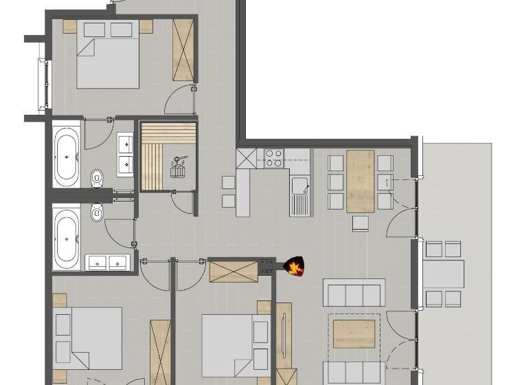 آپارتمان 1 خوابه, Alpinlodges Kühtai