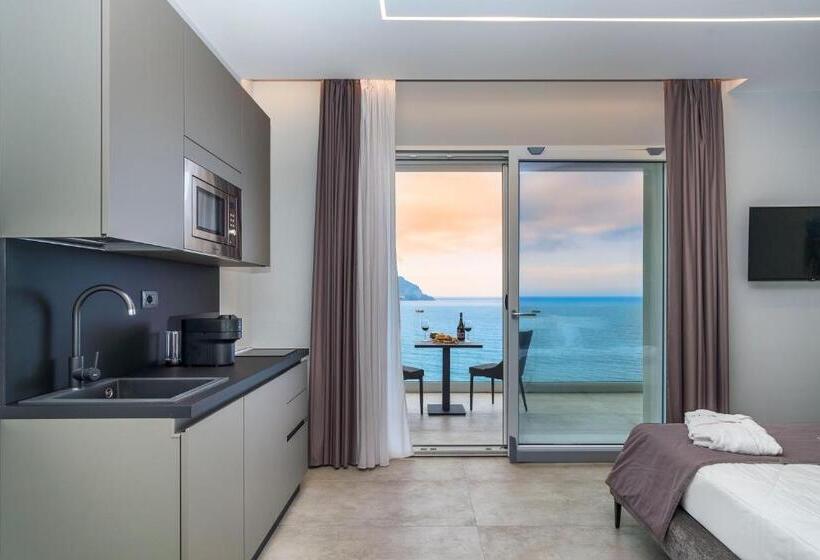 디럭스 테라스 룸 바다 전망, Emerald Hotel Residence Cefalù