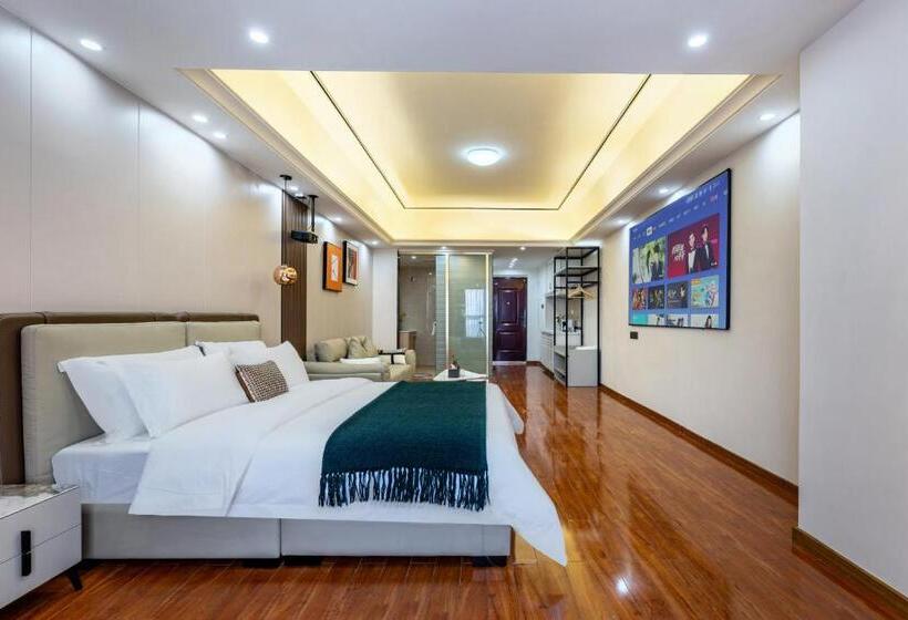 Quarto Deluxe, East Maple International Apartment   Guangzhou Luogang Wanda Plaza Suyuan Metro Station