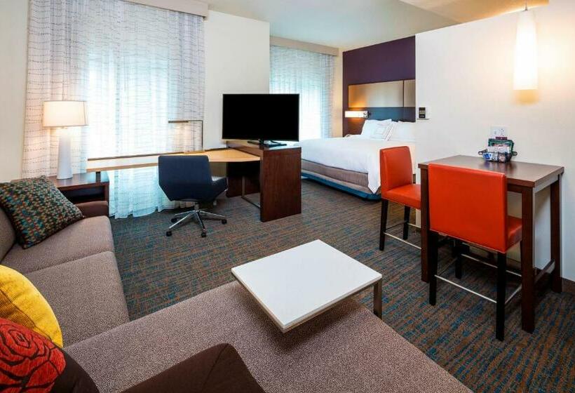 带大床的标准工作室, Residence Inn By Marriott Jacksonville South Bartram Park
