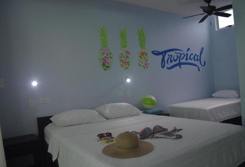اتاق ساده سه نفره, Room2board Hostel And Surf School