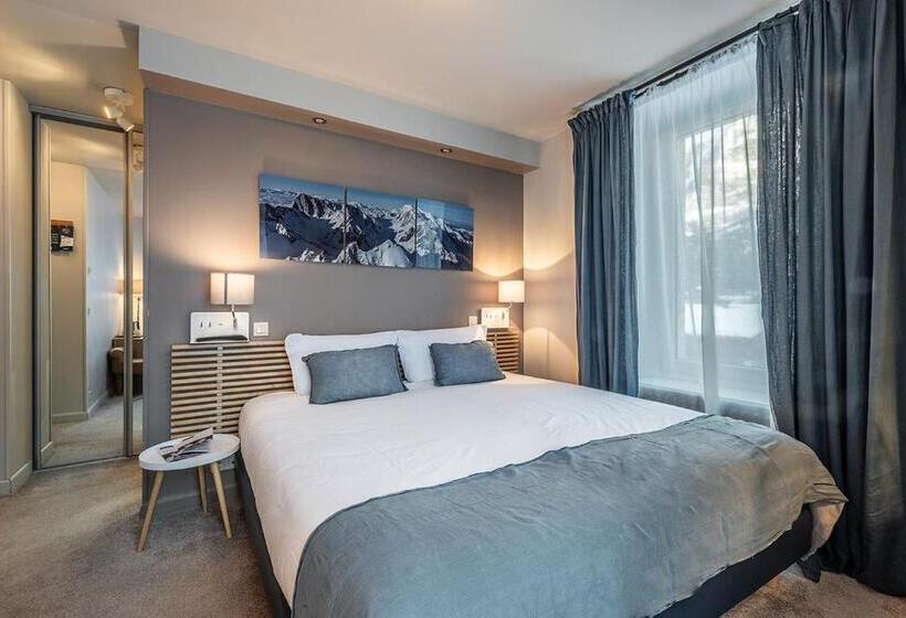 带观景的标准间, Eden Hotel, Apartments And Chalet Chamonix Les Praz