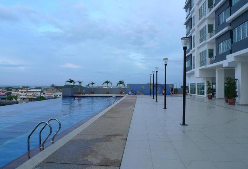 Апартаменты 1 Спальня Вид на Море, Sekinchan Seaview Homestay 7 High View