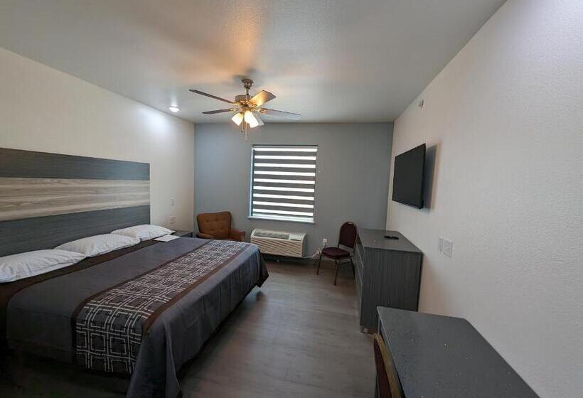 스탠다드 룸 킹사이즈 침대, Texas Bungalows Hotel And Hotel Que At I35 Austin Pflugerville