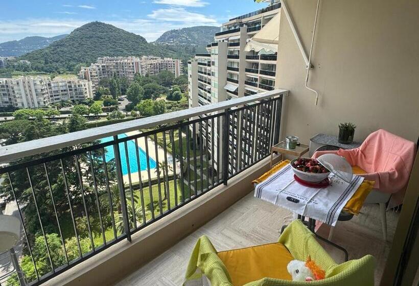 1침실 테라스 아파트 바다 전망, Cozy 2 Rooms Apartment In Yacht Port Cannes Marina