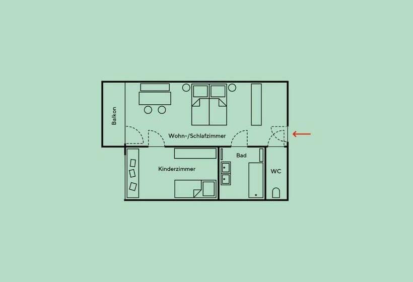 Люкс 2 Спальни, Kinderhotel Stegerhof