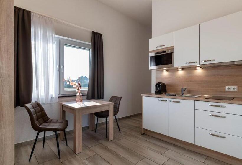 Студия Deluxe, Gleuel Inn   Digital Hotel & Serviced Apartments & Boardinghouse Mit Voll Ausgestatteten Küchen