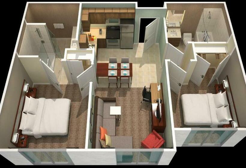 Люкс 2 Спальни, Residence Inn By Marriott Redwood City San Carlos