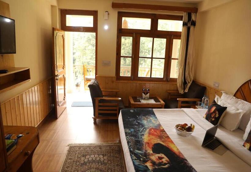 스탠다드 룸 킹사이즈 침대, Purnima Guest House, Old Kasol