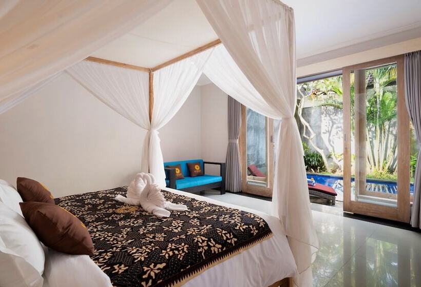 빌라 1 베드룸 - 수영장, Freddies Villas Ubud Bali