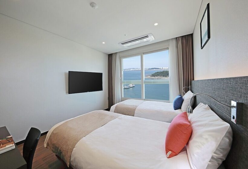 اتاق لوکس با چشم‌انداز دریا, Airsky Hotel Incheon
