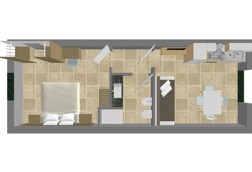 带1个卧室的公寓, Golden Apartments