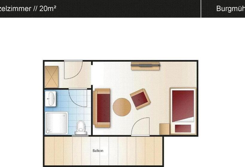 Номер Стандарт Индивидуальный с Балконом, Parkhotel Burgmühle
