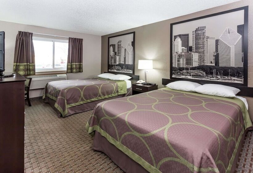 Номер Стандарт 2 Двуспальные Кровати, Super 8 By Wyndham Mundelein/libertyville Area