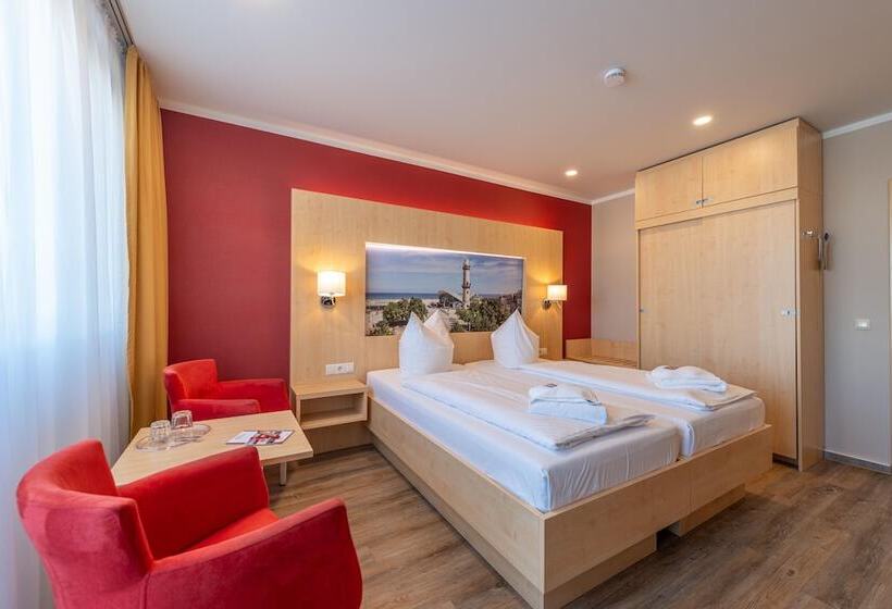 标准间带阳台, Das Hotel An Der Stadthalle   Rostock Hbf