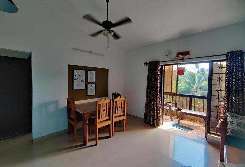 Apartamento 1 Dormitório Vista Piscina, Ronne S 2bhk Lagoon Apartment  Calangute