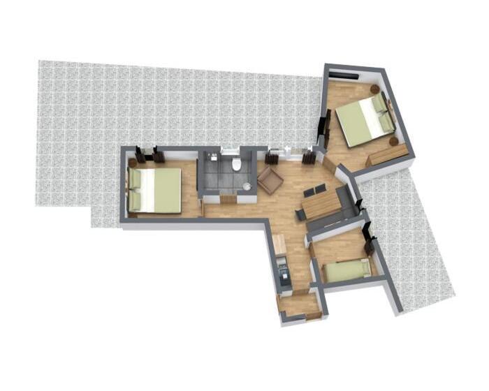 Апартаменты 2 Спальни, Aparthotel Herzblick Gmbh