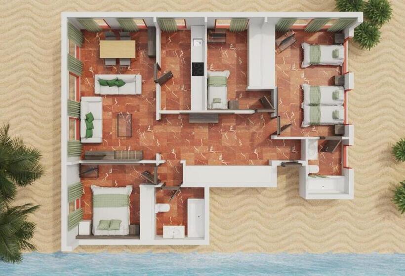 Appartement Deluxe 3 Chambres, Magic Tropical Splash