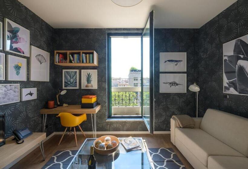 带1个卧室的高级公寓, Residenza Porta Volta