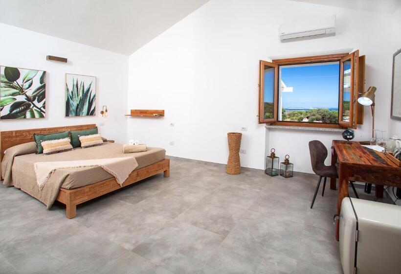 اتاق لوکس با چشم‌انداز دریا, La Casa Di Memmi Suites & Rooms