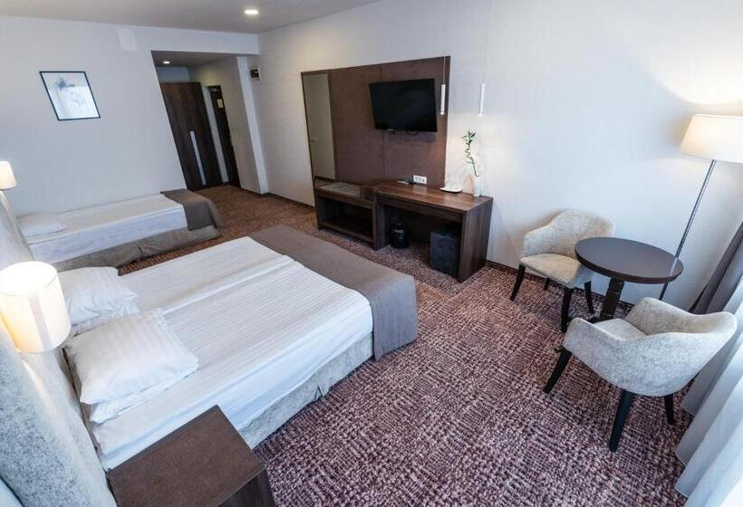 اتاق استاندارد سه تخته با بالکن, Grand Hotel Belvedere