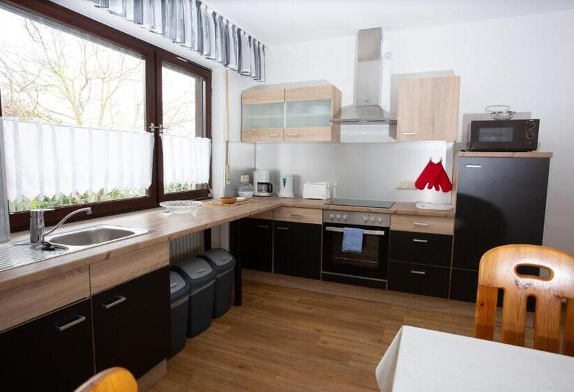 带1个卧室带花园景观的公寓, Gästehaus Am Vogelsang