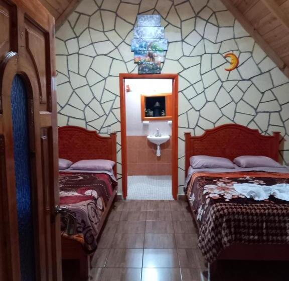 带2个双人床的标准工作室, Cabañas Camino Real