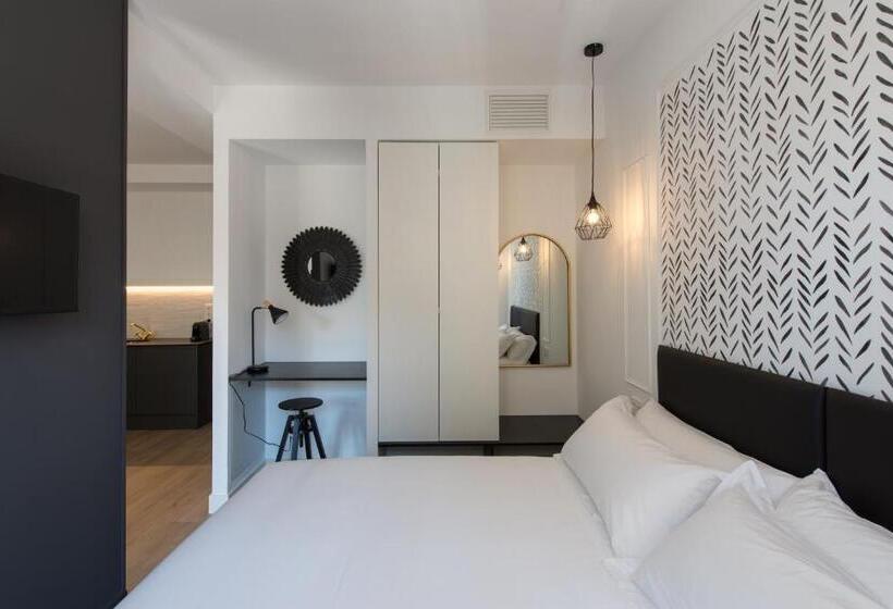 バルコニー付き１ベッドルームアパートメント, Santa Catalina Suites Gijón