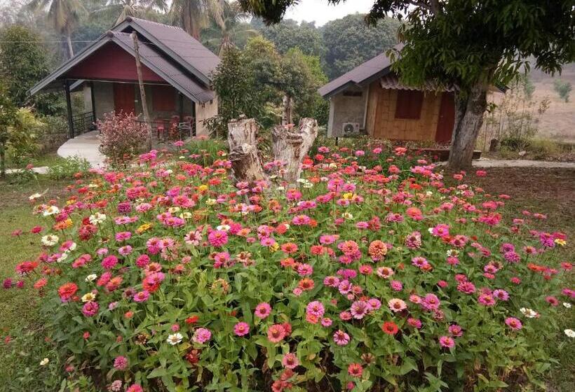 정원 전망 4인용 스탠다드 룸, Ban Suan Sukjai Mae Sariang