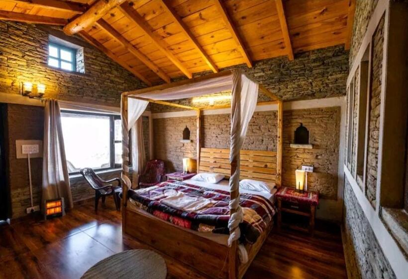 带山景的复式房间, Meraki Huts