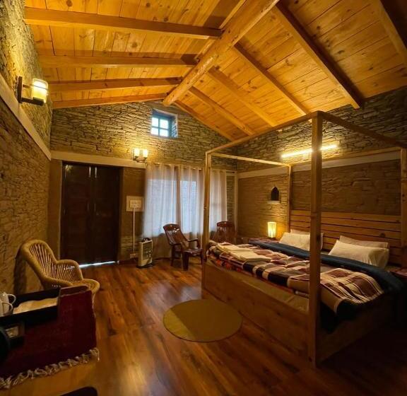 带山景的复式房间, Meraki Huts