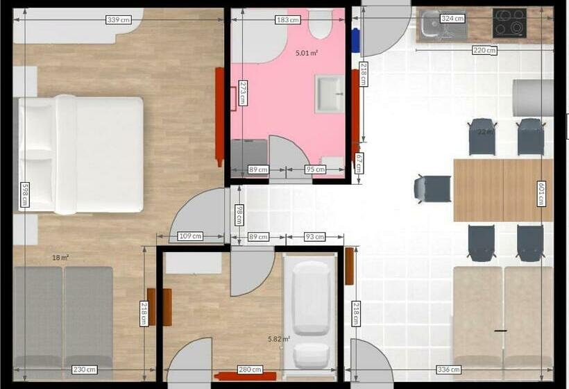 Апартаменты 2 Спальни, Apartments Margarethenbad