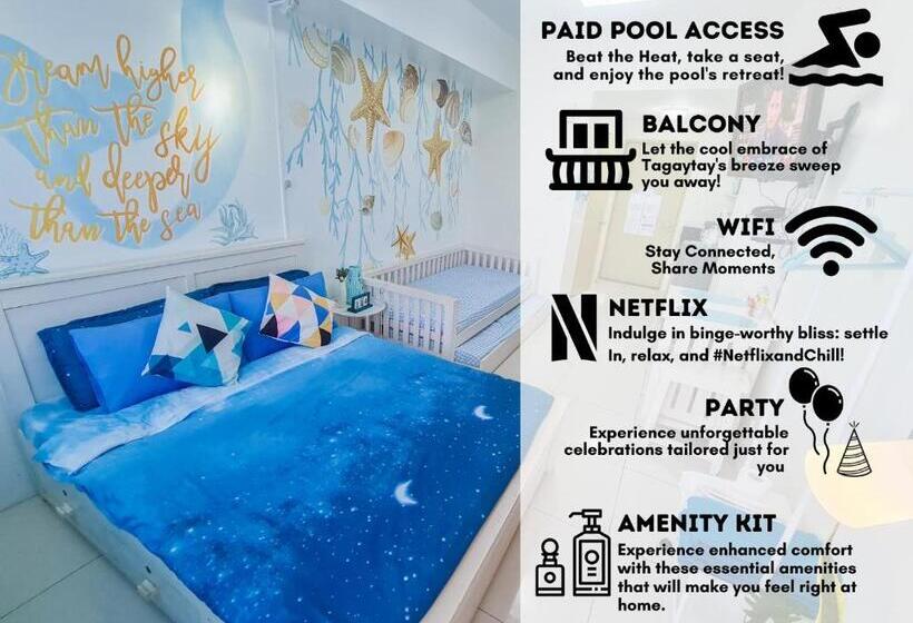 ファミリールーム, Smdc Wind Residences, Unli Wifi And Netflix With Balcony