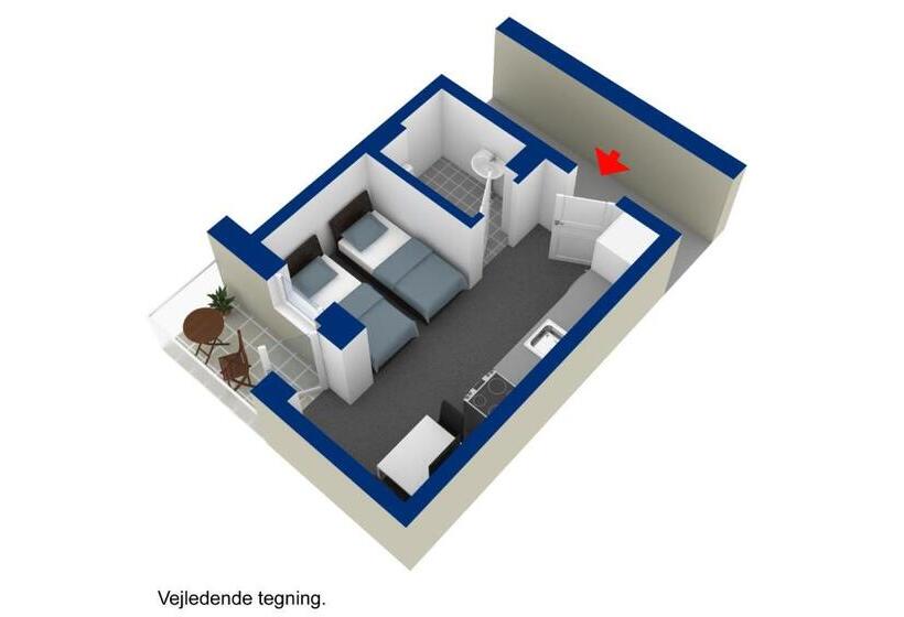 Студио Стандарт с Балконом, Aparthotel Faber