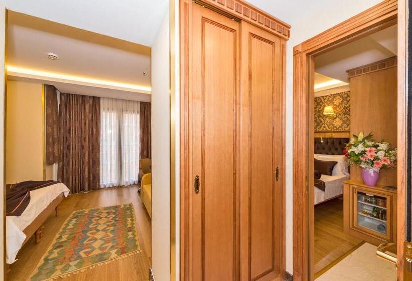 آپارتمان یک خوابه با دری مشترک که هال را جدا می کند., Aprilis Gold Hotel   Special Category