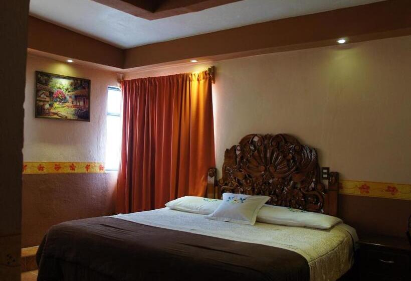 キングサイズベッドのデラックスルーム, Posada Y Spa Jade Teotihuacan
