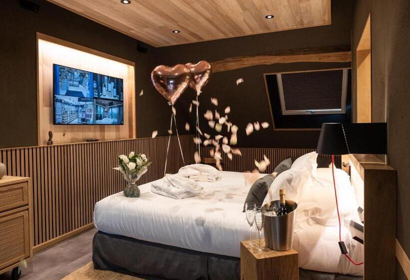 Люкс Deluxe Кровать Кинг, Le Domaine Des Prés Verts Suites & Chambres Avec Jacuzzi Privatif