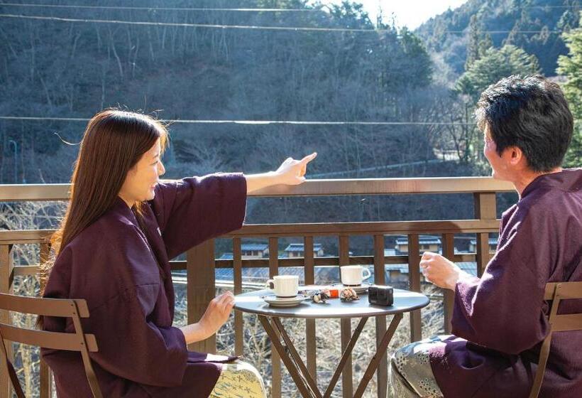 标准间带阳台, Shima Onsen Kashiwaya Ryokan